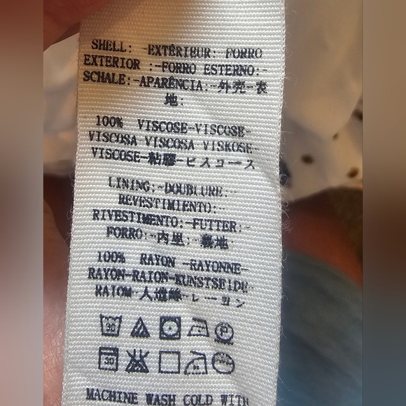 FREE PEOPLE Two Faces Long Sleeve Ruched Short BoHo Floral Dress White/blue. XS - Picture 16 of 16